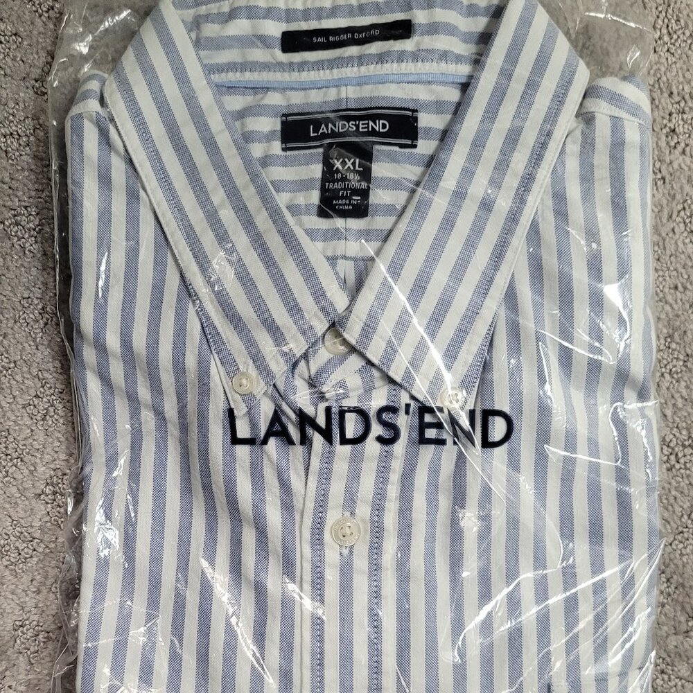 Lands End dress shirt XXL 18-18.5